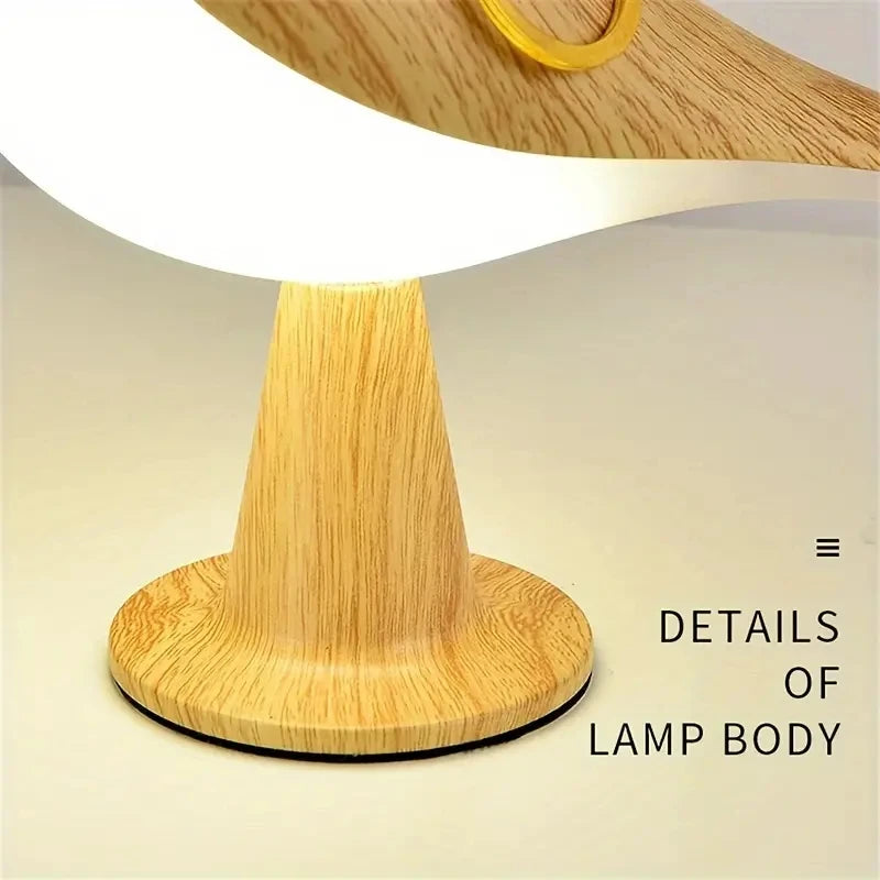 Modern Simple Magpie LED Bedside Lamp – Touch Control Wooden Bird Night Light with 3 Colors for Bedroom Decor