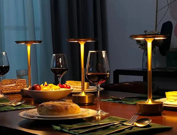 Wireless Simple Decorative Table Lamp – Infinitely Dimmable Retro Portable Rechargeable Touch Desk Light