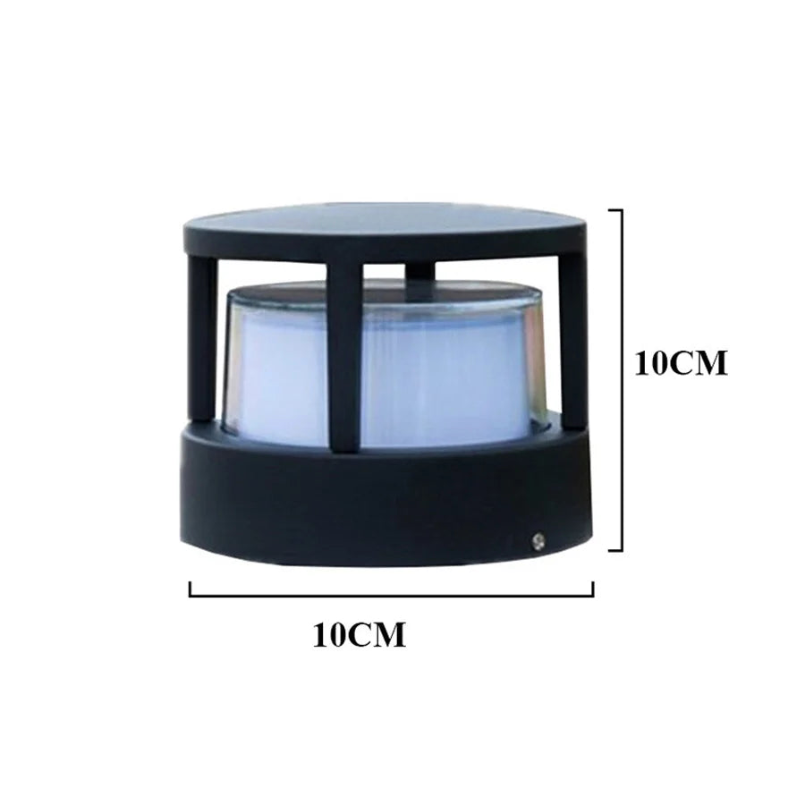 Lampe de poteau extérieure Thrisdar 15W pour clôture, jardin, allée, éclairage paysager, lampe à stigma moderne en aluminium