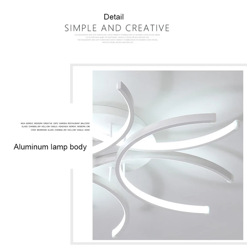 Modern White LED Chandelier Ceiling Lamp – Circle Design for Bedroom, Living Room, Dining Room & Kitchen