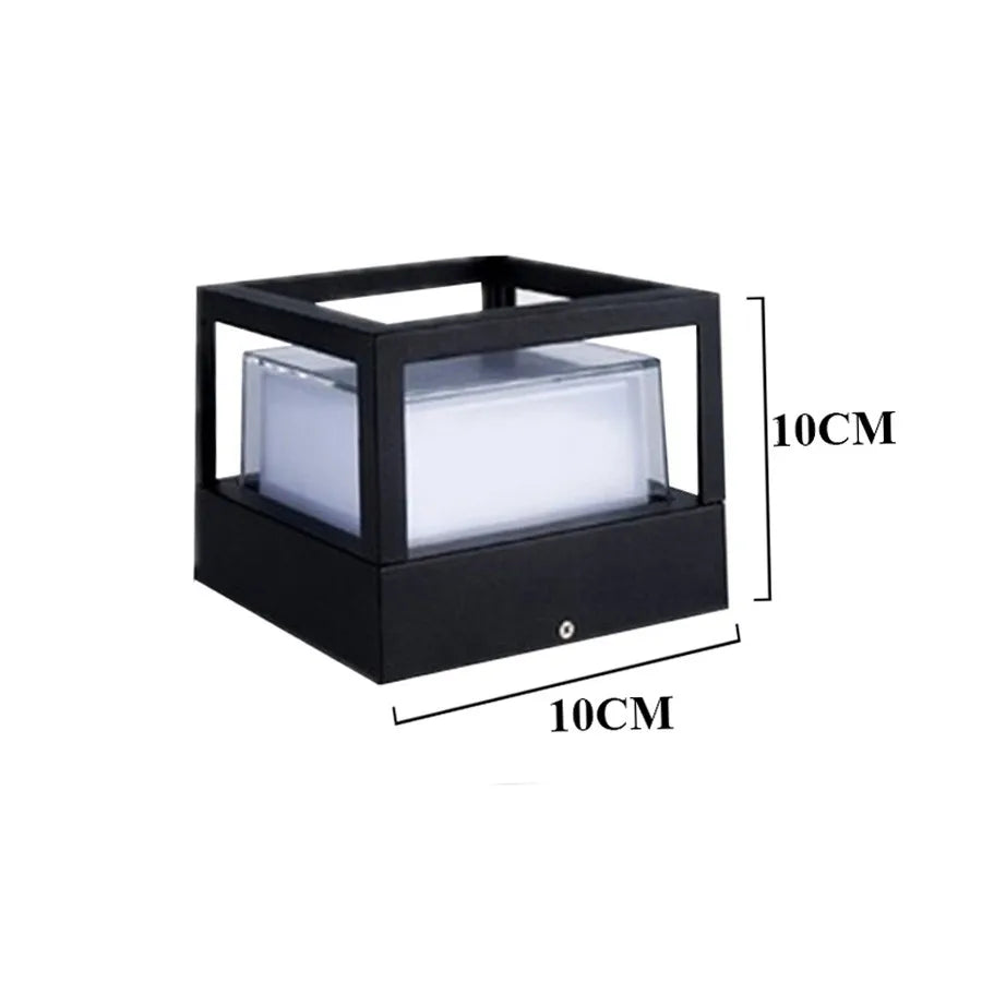 Lampe de poteau extérieure Thrisdar 15W pour clôture, jardin, allée, éclairage paysager, lampe à stigma moderne en aluminium