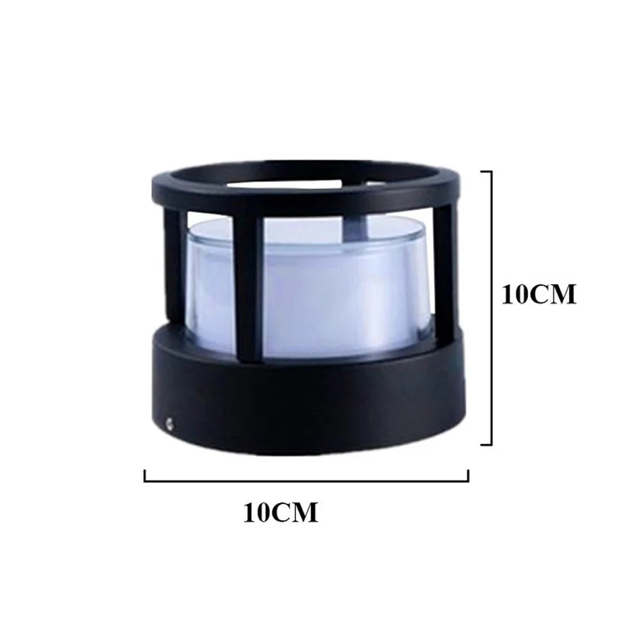 Lampe de poteau extérieure Thrisdar 15W pour clôture, jardin, allée, éclairage paysager, lampe à stigma moderne en aluminium