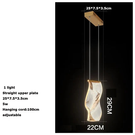 LED Art Paper Iron &amp; Acrylic Designer Chandelier – Modern Gold Hanging Lamp for Foyer, Living Room & Luxury Interiors