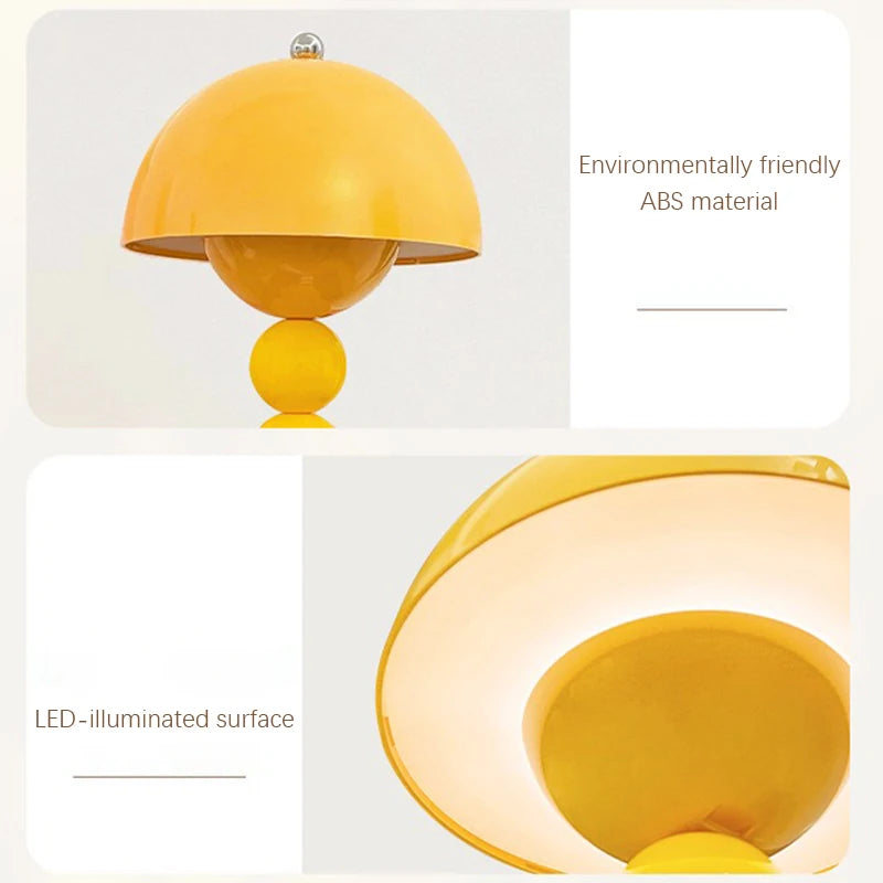 LED Flower Bud Table Lamp – Dimmable Nordic Bedside and Desk Light with USB Power for Bedroom and Home Decoration