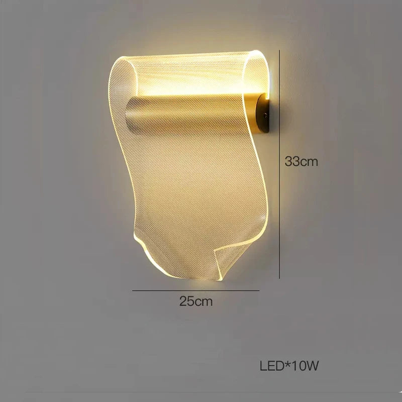 LED Art Paper Iron &amp; Acrylic Designer Chandelier – Modern Gold Hanging Lamp for Foyer, Living Room & Luxury Interiors