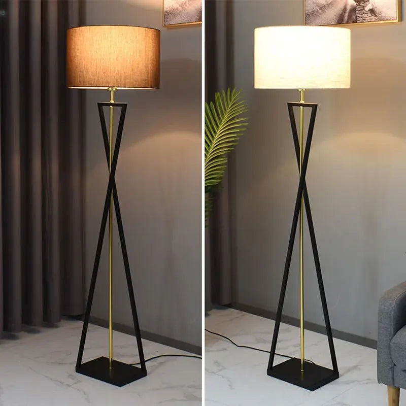 Nordic Modern Floor Lamp – Creative Iron Standing Lamp for Bedroom, Living Room, Study