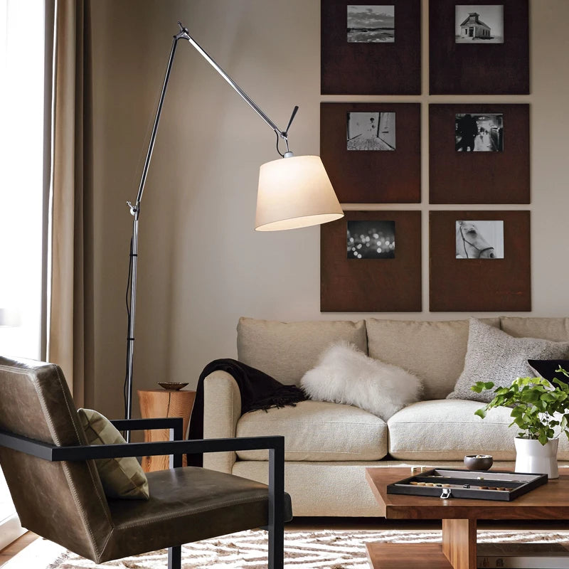 Long Arm Adjustable Floor Lamp – Modern Nordic LED Reading Light for Bedroom, Study, Office