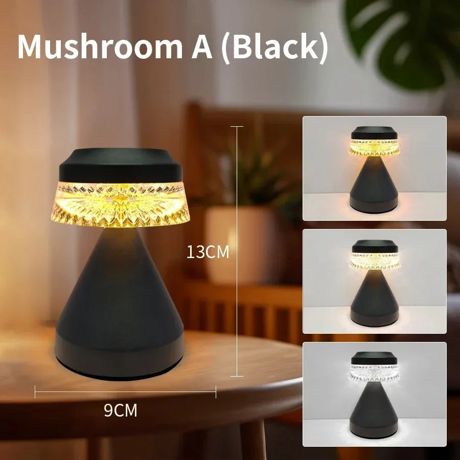Mushroom LED Night Light Table Lamp – Rechargeable Touch Sensor Desk Lamp for Bedroom, Restaurant & Bar Décor