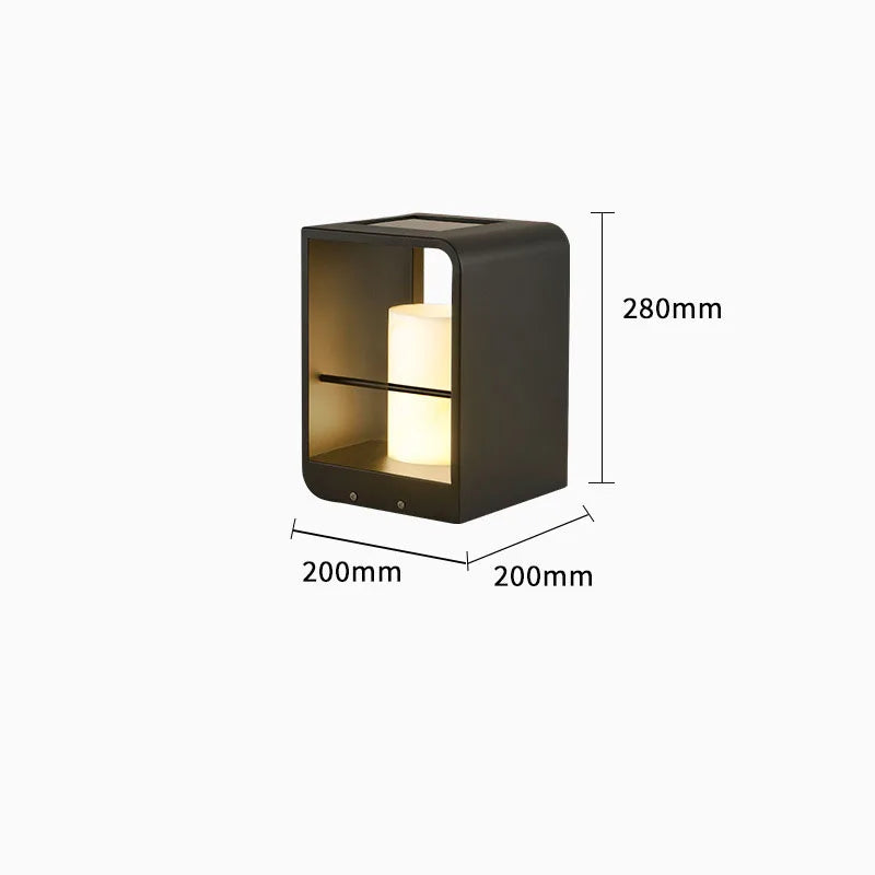 Lampe solaire LED imitation marbre pour pelouse – Éclairage extérieur de luxe étanche IP65 pour jardin et allée de villa