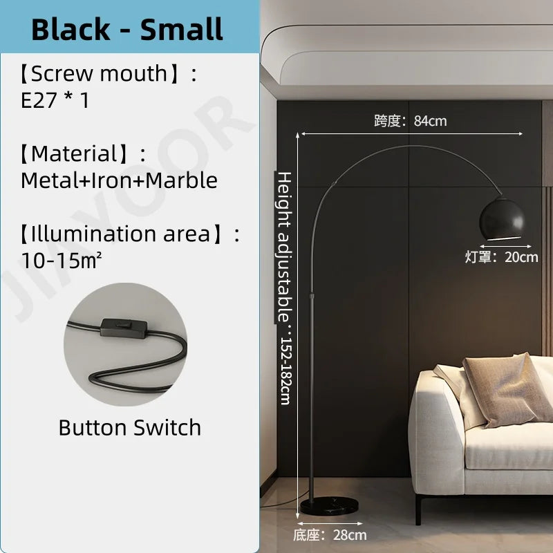 Nordic Luxury Adjustable Fishing Floor Lamp – Modern Living Room and Bedroom Sofa-Side LED Standing Light