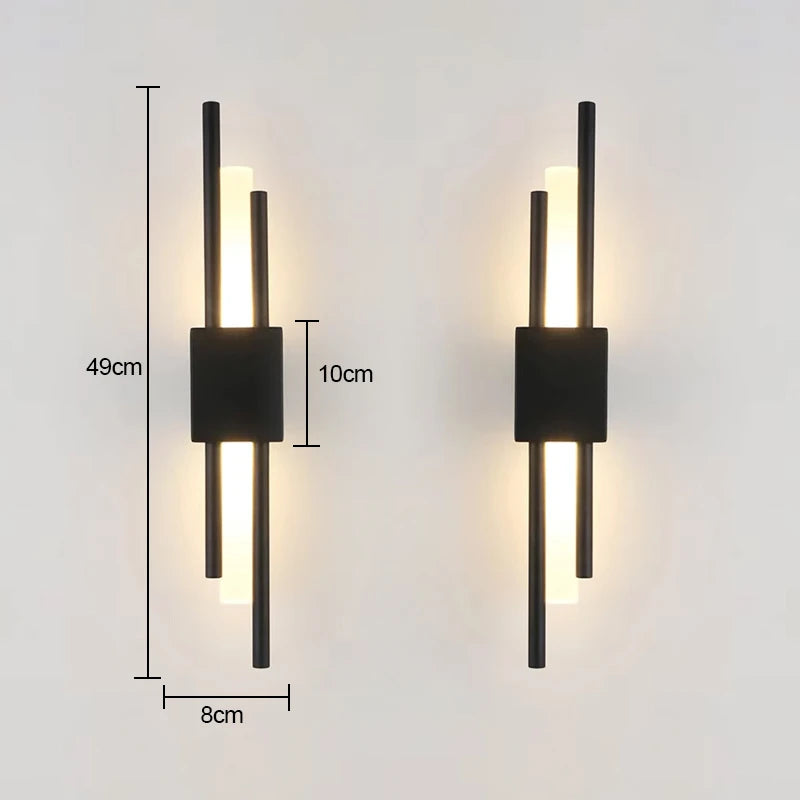 Nordic Rechargeable LED Wall Lamp – Modern Acrylic Up &amp; Down Sconce for Bedroom, Living Room, and Hotel Interior Lighting