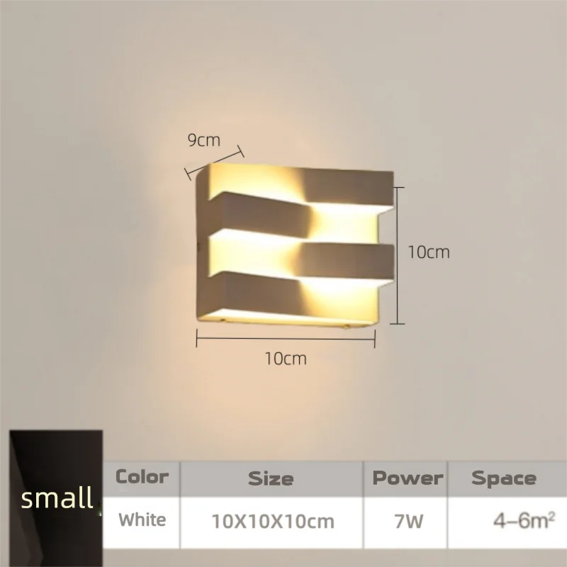 Modern Outdoor Square LED Wall Lamp – Waterproof Lighting for Villa, Garden, Porch, Bedroom, Walkway & Indoor or Outdoor Use