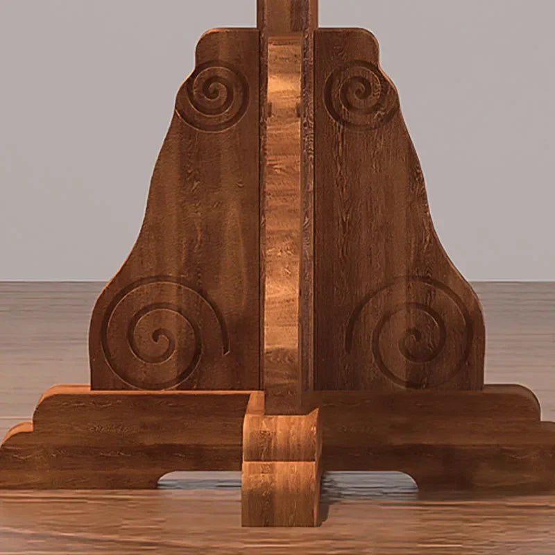 Nordic Vintage Style Floor Lamp – Cloth and Wood Japanese-Inspired Sofa-Side Vertical Light for Hotel and Home Décor