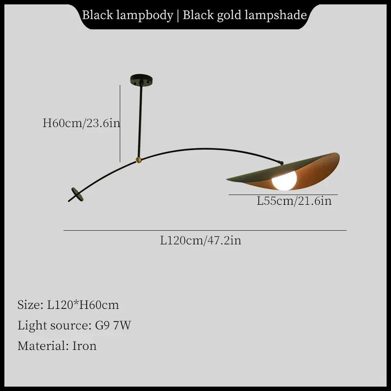 Suspension à bras long Design Mobile – Lustre industriel créatif pour salon, salle à manger et îlot de cuisine