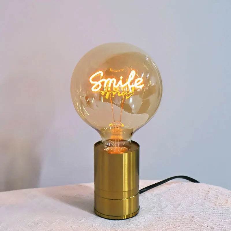 LED Filament Letter Bulb G125 LOVE – Warm Ambient Edison Light for Bedroom and Home Décor