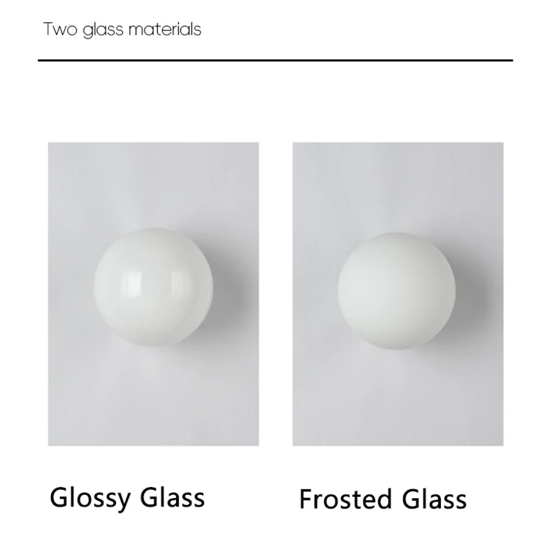 Modern Milky White Glass Wall Lamp – Hidden Base Round G9 LED Sconce for Bedroom, Living Room, and Hallway Décor