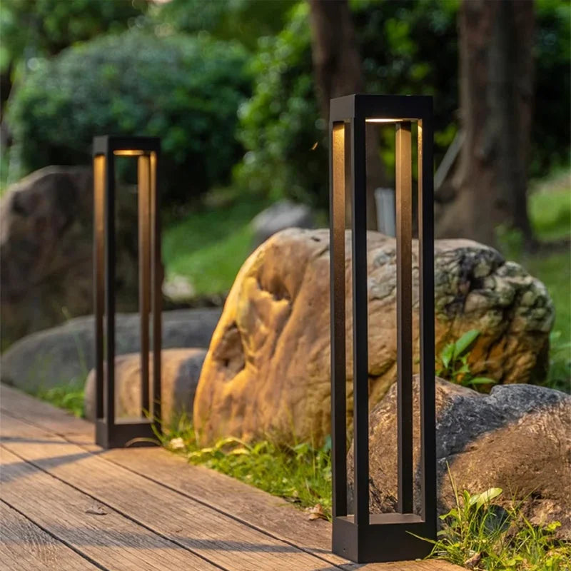 Outdoor Lawn Lamp LED Waterproof – Modern Aluminum Garden & Patio Bollard Light for Pathways, Pools & Courtyards