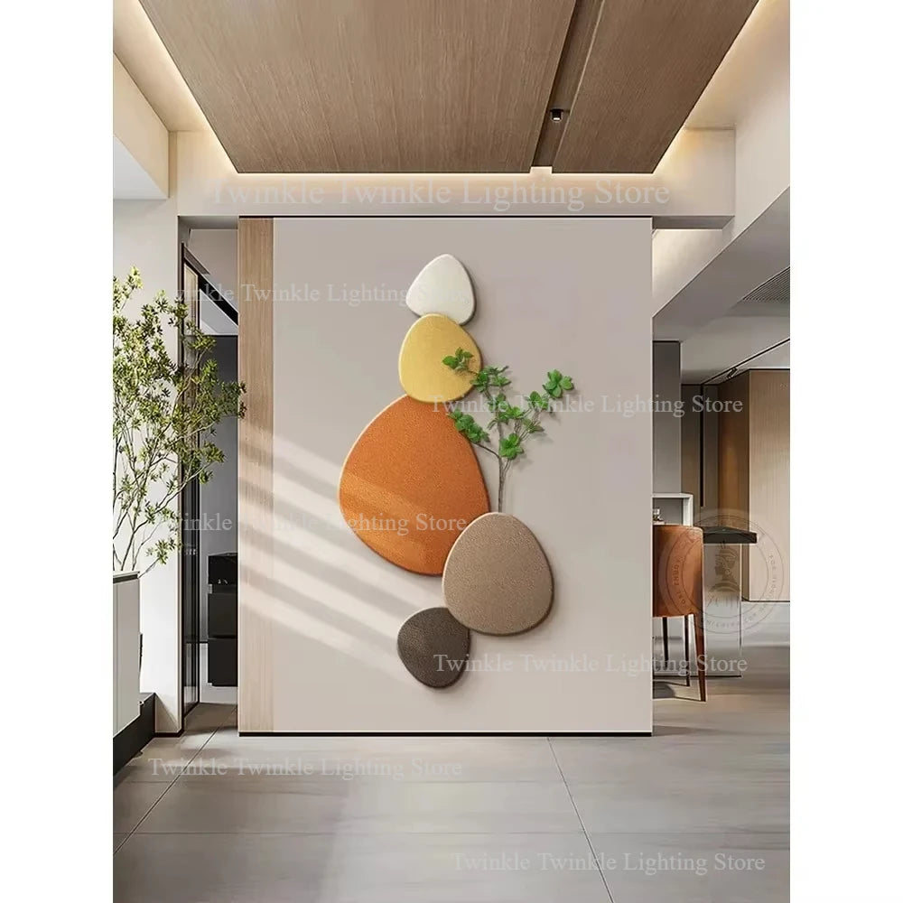 New Style Living Room Wall Lamp – Decorative Green Plant Art Light for Porch, Corridor & Aisle