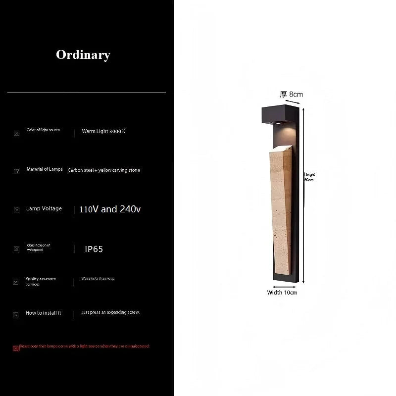 High Class Long Strip Outdoor, Indoor Wall Lamp – Waterproof LED Lighting for Villa, Courtyard, Garden, Doorway, Terrace & Sunroom