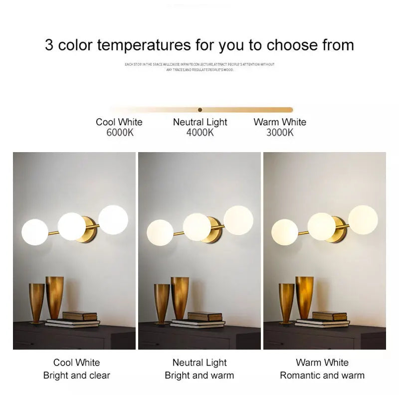 Nordic Frosted Glass Ball LED Wall Lamp – Modern G9 Sconce for Bedroom, Living Room, and Home Décor Lighting