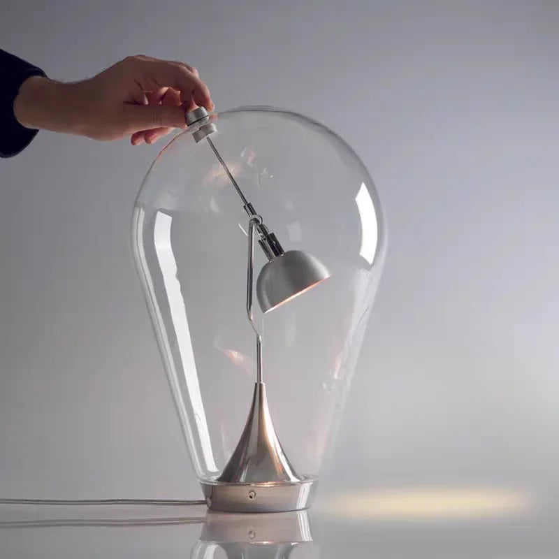 Nordic Designer Magnetic Gravity Adjustable Silver Lamp – Art Deco LED Bedside and Reading Light