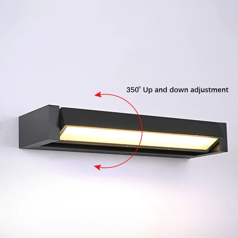Adjustable Angle Outdoor Waterproof Wall Lamp – Modern Aluminum Garden and Exterior Wall Lighting