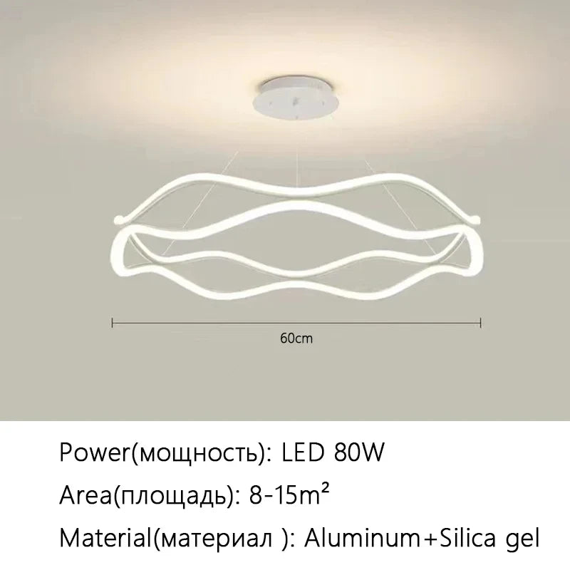 Modern Minimalist Restaurant Chandelier – Nordic Luxury LED Ceiling Light for Living Room, Bedroom & Dining Spaces