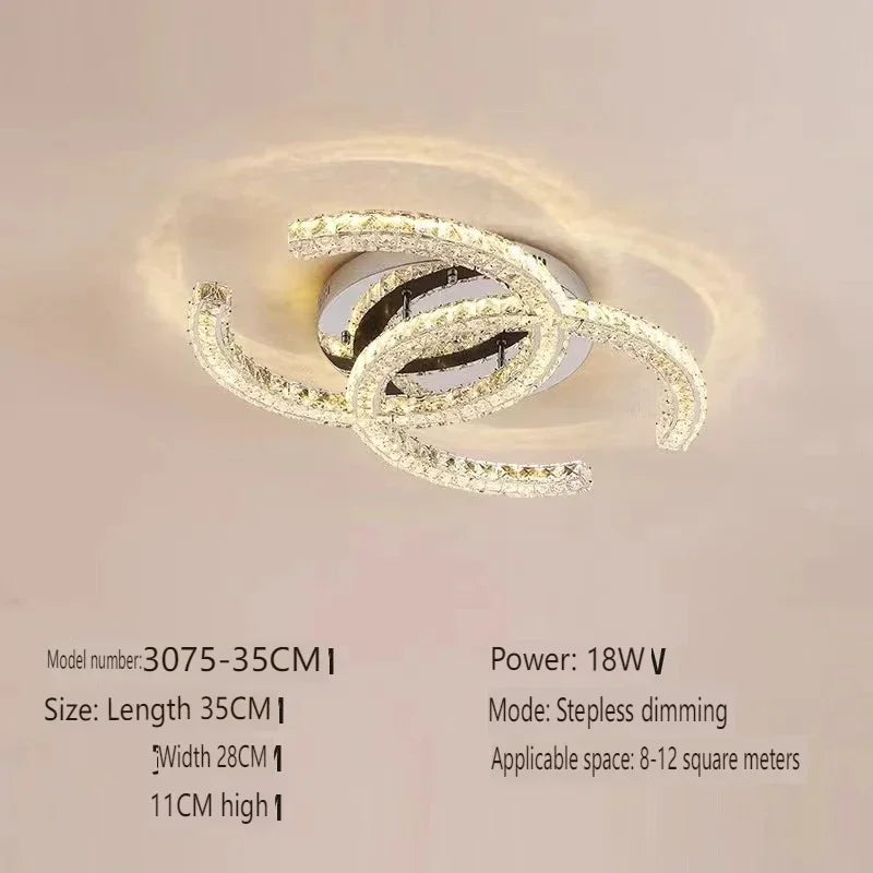 Modern 2024 Special-Shaped Crystal Chandelier – Elegant LED Ceiling Light for Living Room & Dining Room