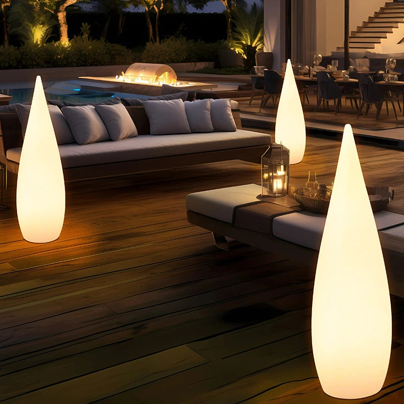 Luminous Water Drop Solar Lawn Lamp – Outdoor LED Garden Decoration Light, Waterproof Modern Landscape Lighting