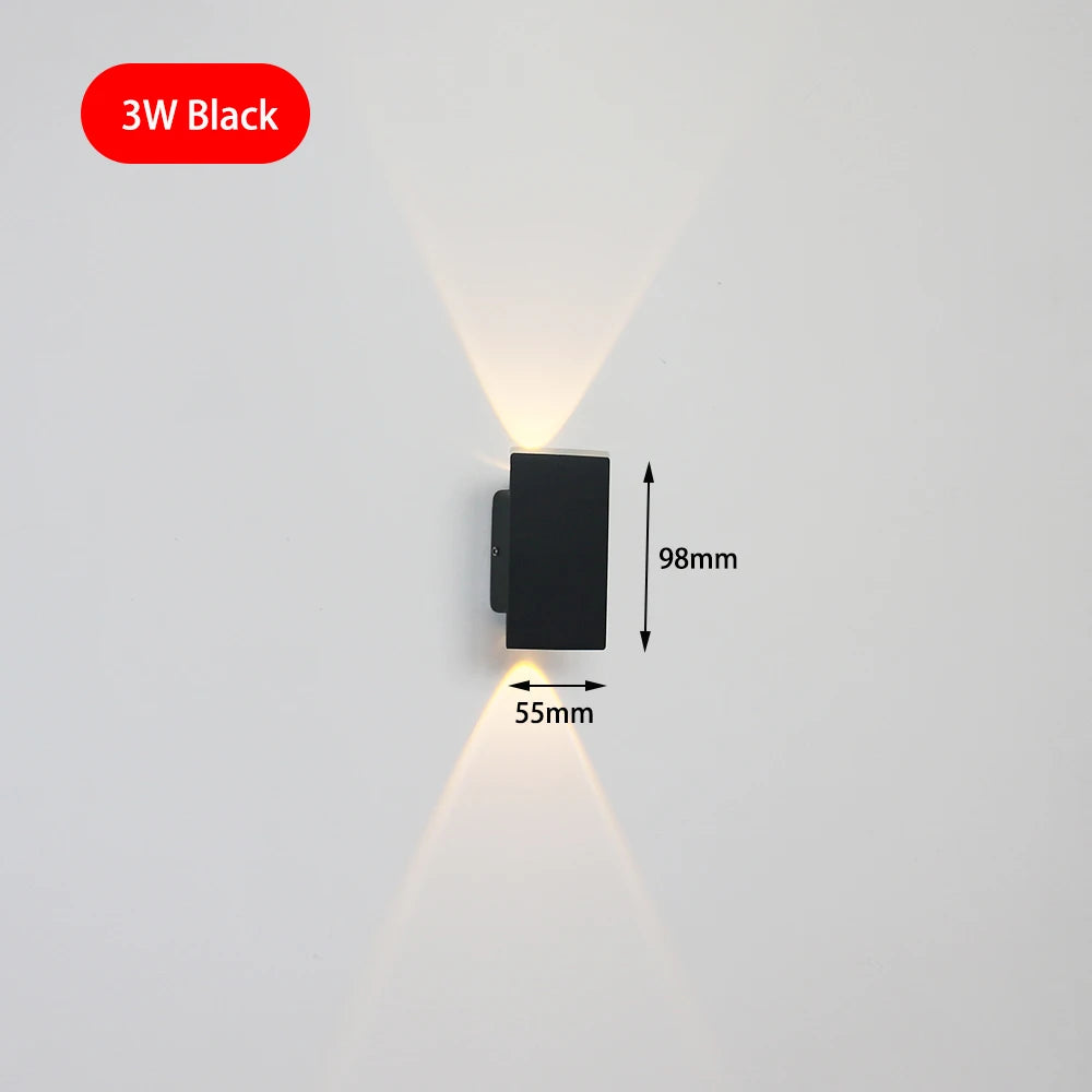 Modern LED Up &amp; Down Wall Lamp – Aluminum Indoor Sconce for Bedroom, Living Room, Aisle, and Corridor Lighting