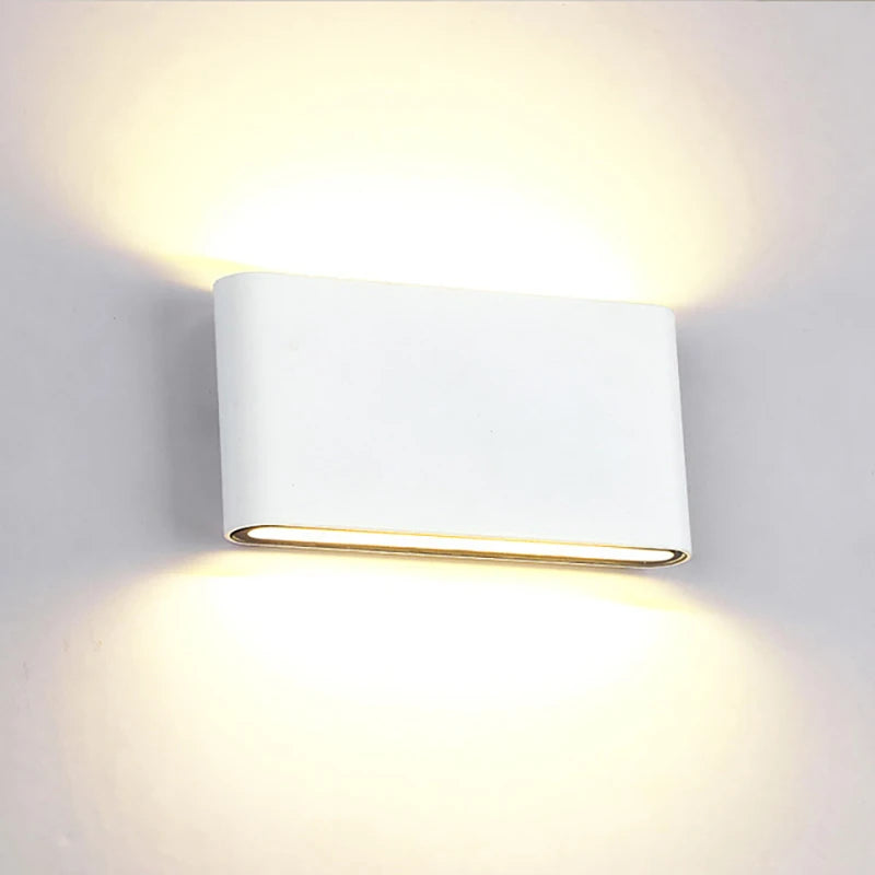 Modern Nordic Waterproof LED Wall Light – Aluminum Up & Down Sconce for Hallways, Bedrooms & Staircases
