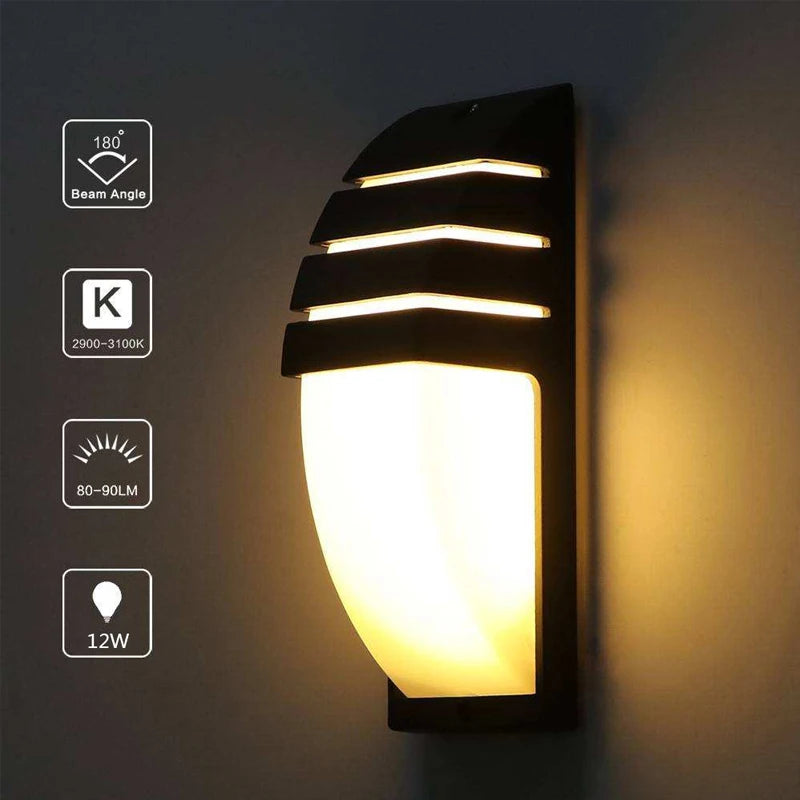 LED Outdoor Wall Light – Waterproof Radar Motion Sensor Wall Lamp for Porch, Exterior & Outdoor Lighting