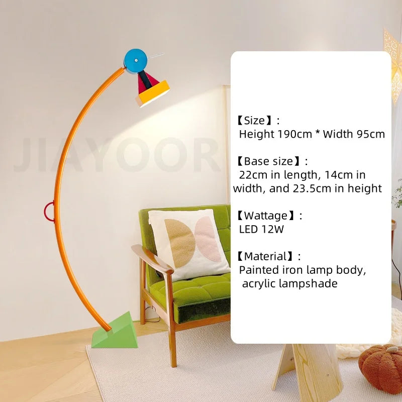 Living Room Cartoon Color Floor Lamp – Creative Atmosphere Standing Light for Children’s Room, Bedroom, and Bedside Décor