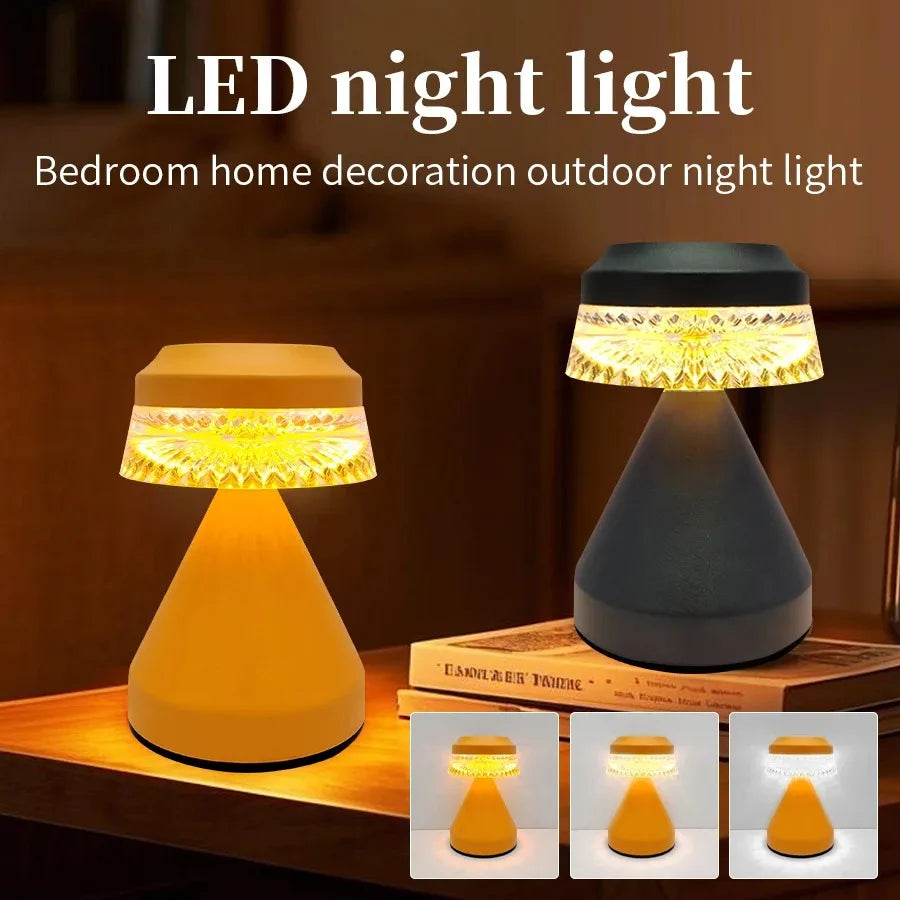 Mushroom LED Night Light Table Lamp – Rechargeable Touch Sensor Desk Lamp for Bedroom, Restaurant & Bar Décor