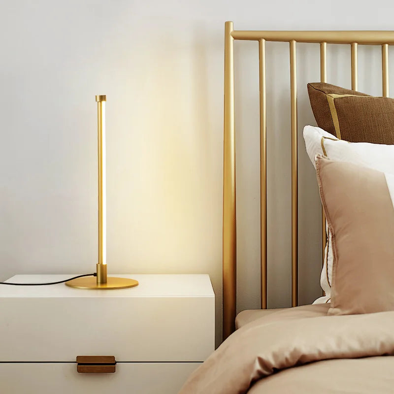 Simple Slim Floor Lamp – Minimalist LED Strip Lighting for Bedroom and Living Room Art Décor