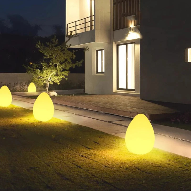 Modern Luminous Dinosaur Egg Solar LED Lawn Lamp, Outdoor Waterproof Garden Decoration Light