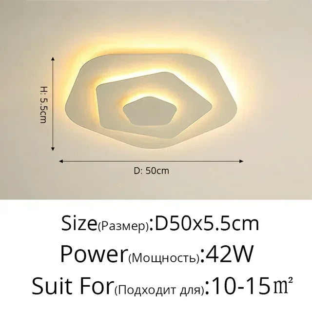 Nordic Corrugated Bedroom Chandelier – Creative Flush Mount Ceiling Light for Bedroom, Living Room & Terrace