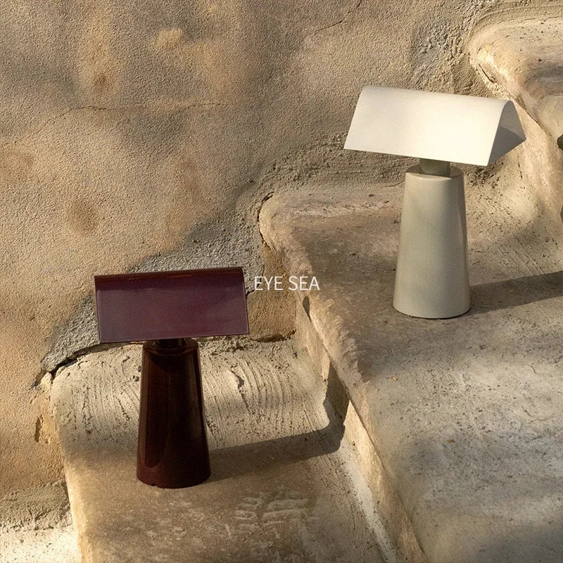 Italian Minimalist Wireless Portable Charging Table Lamp – Modern Light Luxury Bedside and Dining Table LED Decor