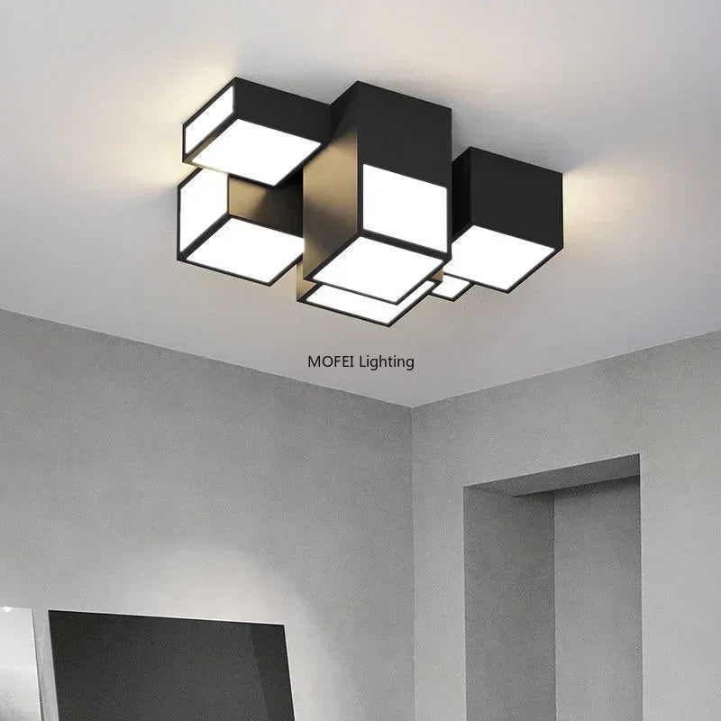 Nordic Designer Honeycomb LED Chandelier – Creative Remote-Dimming Pendant Light for Living Room & Bedroom