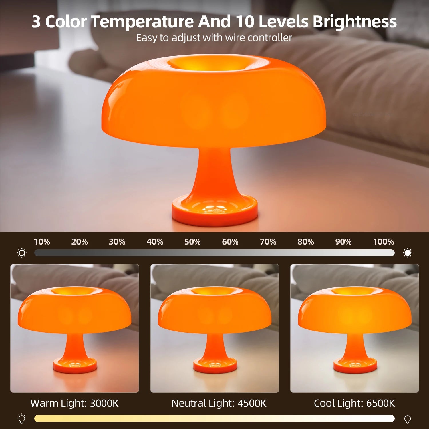 Classic Mushroom Table Lamp – Modern Bauhaus Art Designer Light for Bedroom & Decorative Bedside Ambience