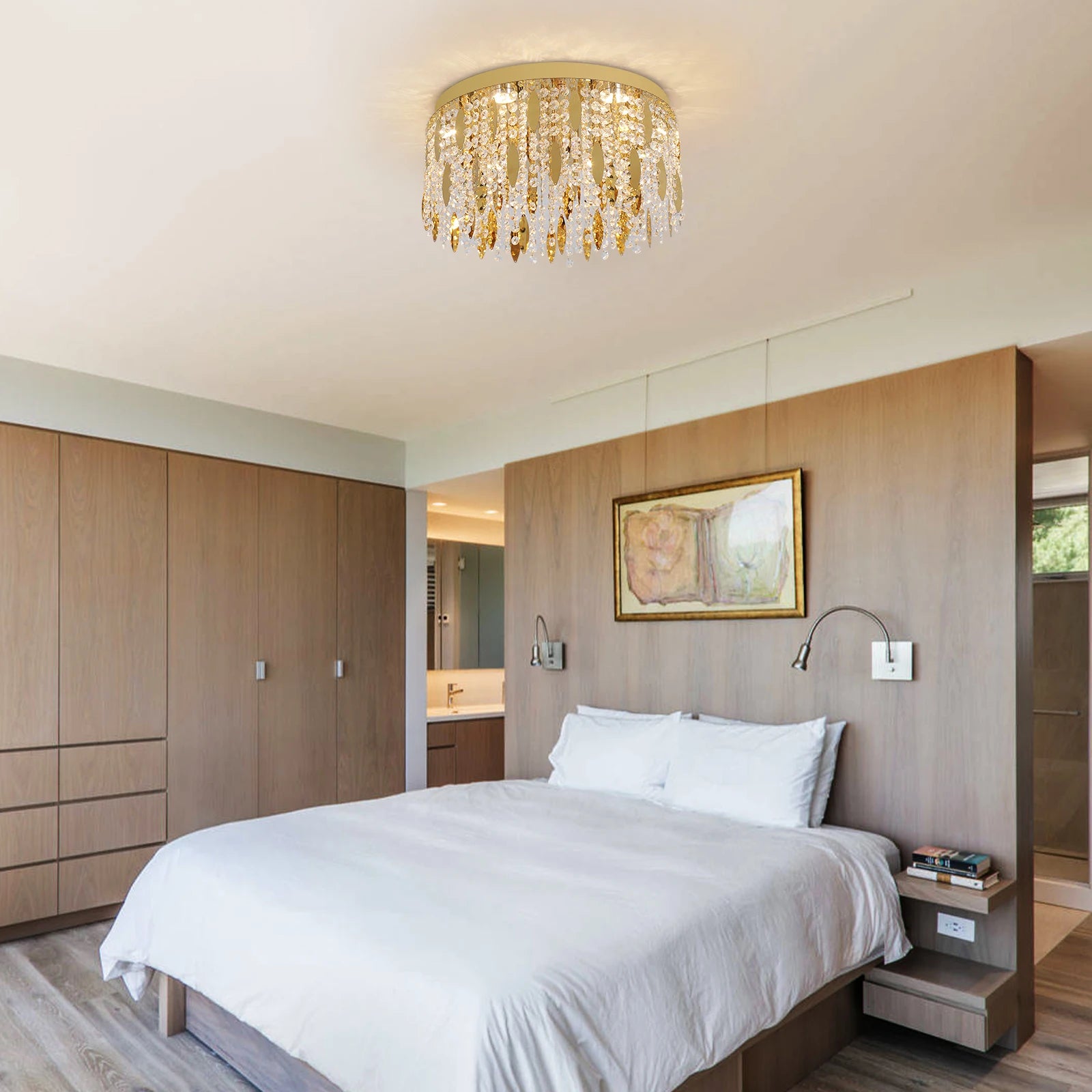 Luxury K9 Crystal LED Ceiling Lamp – Modern Chandelier for Living Room, Dining Room & Home Interior