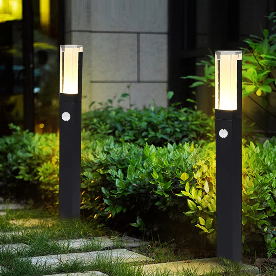 Waterproof IP65 Acrylic LED Lawn Light – Modern Aluminum Bollard Path Lamp for Garden, Walkway & Villa Landscape Decor