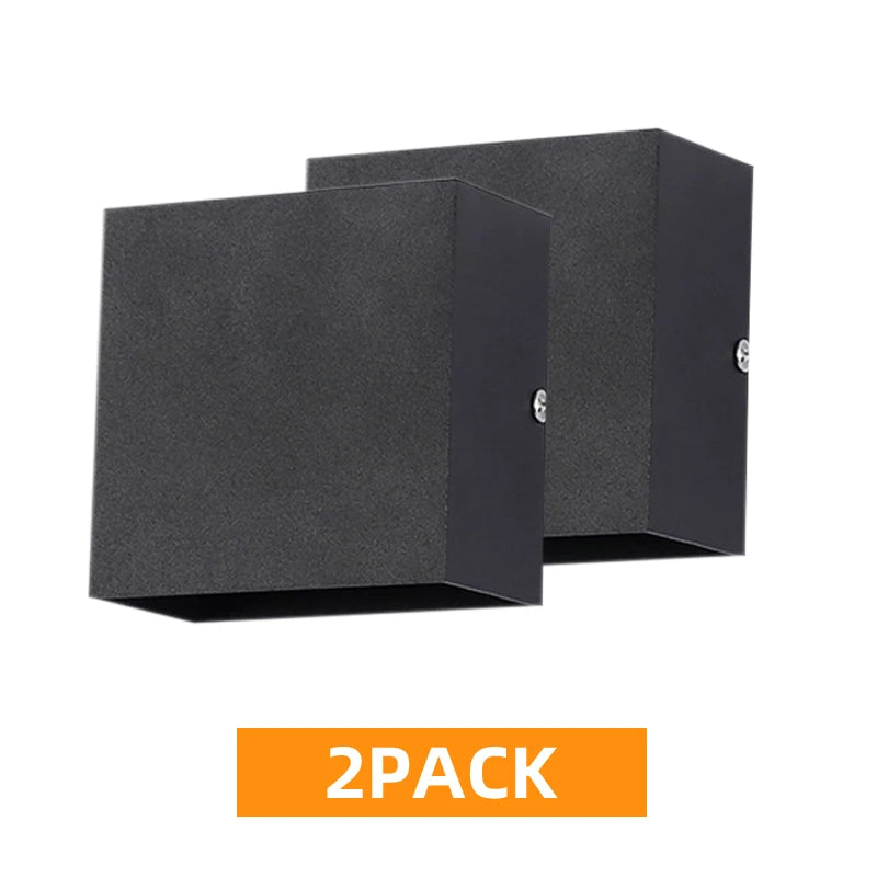 Modern Up Lamp; Down LED Wall Sconces – Minimalist Aluminum Indoor Lamps for Living Room, Hallway, and Bedroom Décor (2 Pack)