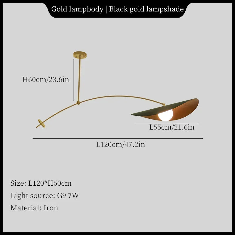 Suspension à bras long Design Mobile – Lustre industriel créatif pour salon, salle à manger et îlot de cuisine