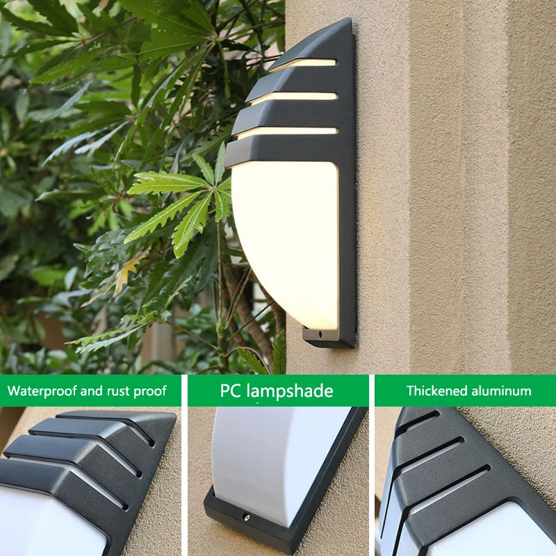 LED Outdoor Wall Light – Waterproof Radar Motion Sensor Wall Lamp for Porch, Exterior & Outdoor Lighting