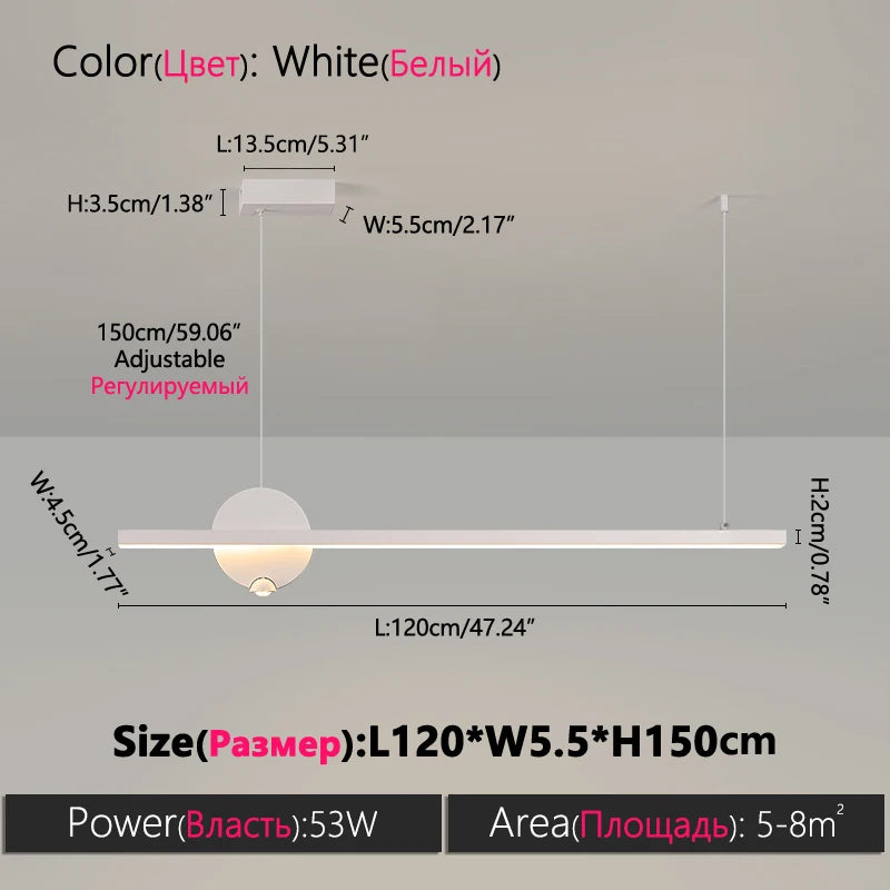 Nordic Modern Chandelier – Black Pendant Light for Dining Room, Kitchen, Bar & Restaurant