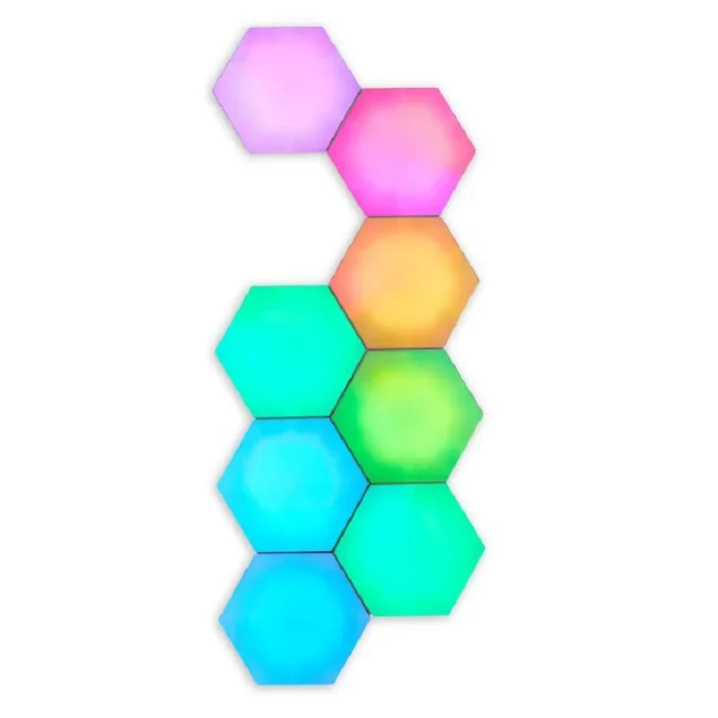RGB LED Hexagon Wall Light – App Remote Controlled Gaming and Night Light Decoration