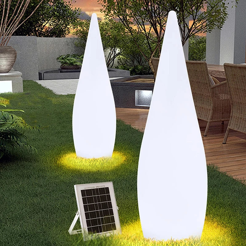 Luminous Water Drop Solar Lawn Lamp – Outdoor LED Garden Decoration Light, Waterproof Modern Landscape Lighting