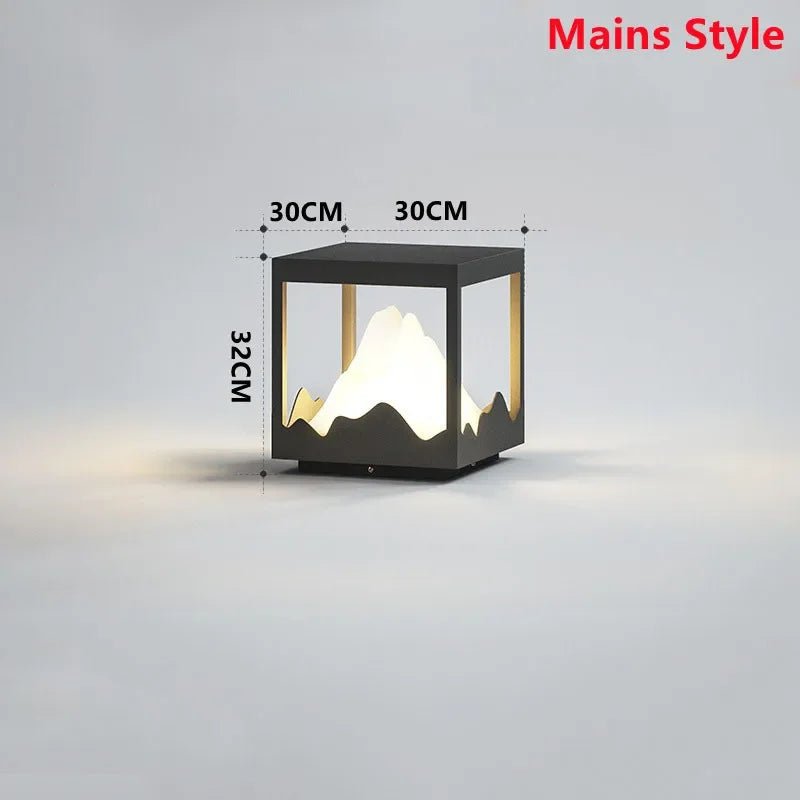 Solar Post Light Outdoor – IP65 Waterproof Auto Dusk to Dawn Stainless Steel Pathway Lamp for Garden, Villa, Courtyard, Fence Lighting