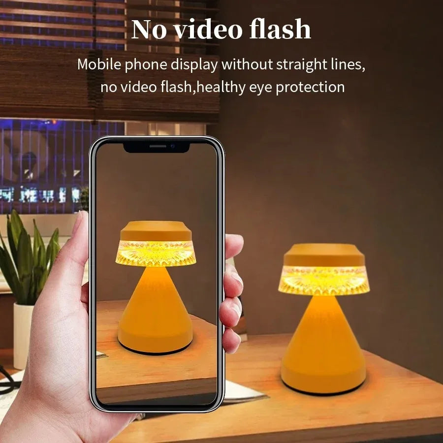 Mushroom LED Night Light Table Lamp – Rechargeable Touch Sensor Desk Lamp for Bedroom, Restaurant & Bar Décor